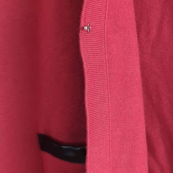 Joan Rivers Vestst women's XL cotton blend red pockets new - Picture 4 of 9